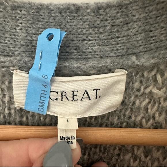 THE GREAT. Cozy Gray Knit Duster Cardigan Size S (1) - Picture 3 of 4